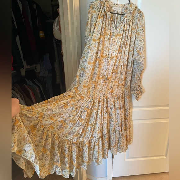 NWT Brass & Roe Yellow Maxi Dress - Picture 5 of 7